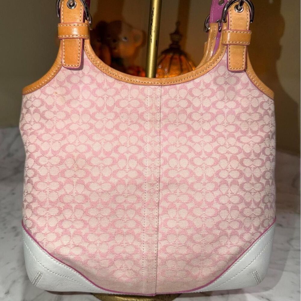 Vintage Coach Signature Pink Hobo Bag (style number 7025) rare - Picture 2 of 8